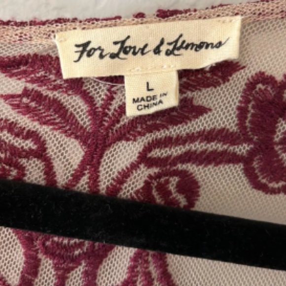 Free People Burgundy Floral Mini Dress - Picture 5 of 6